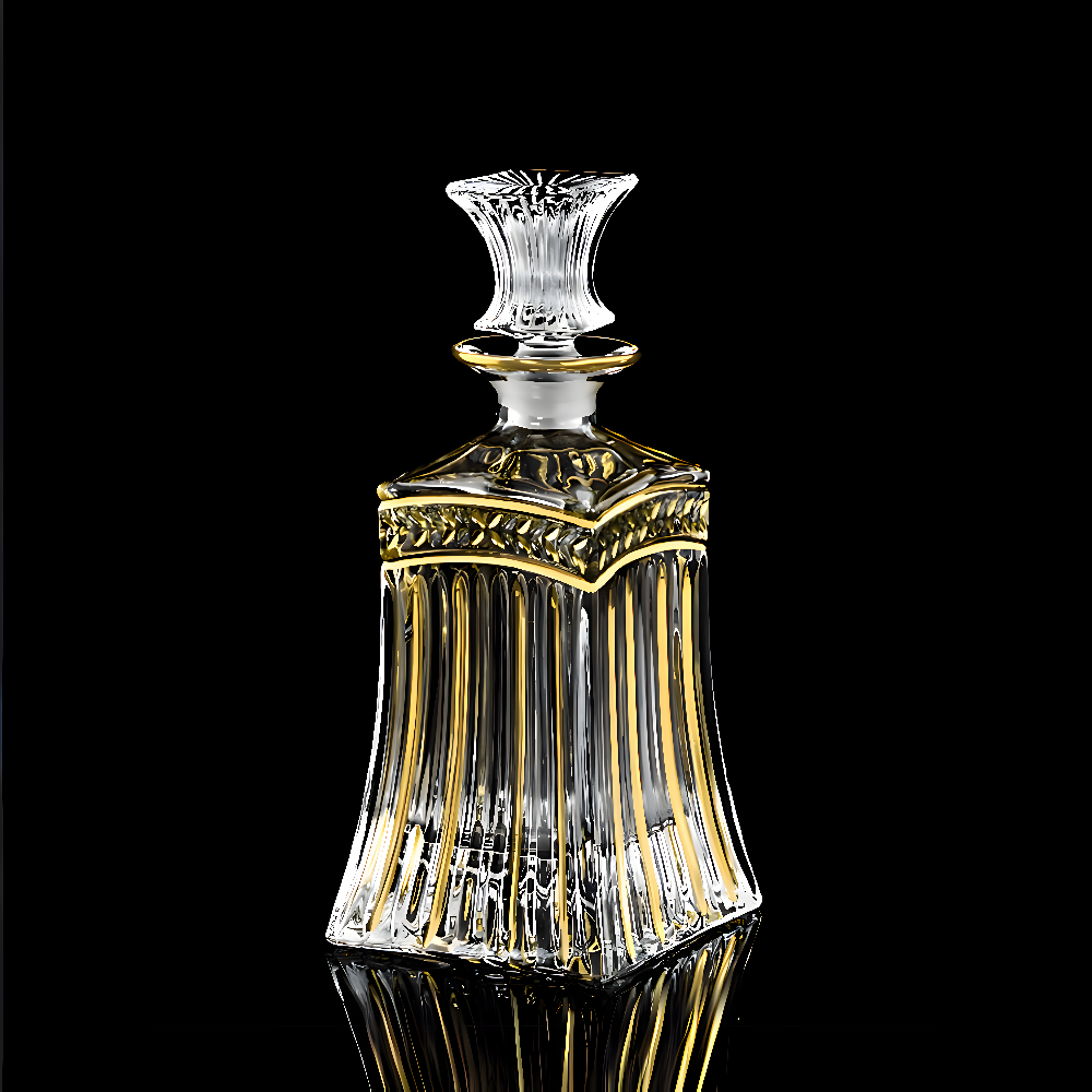 CrystalGold - Ancienne Carafe à Whisky